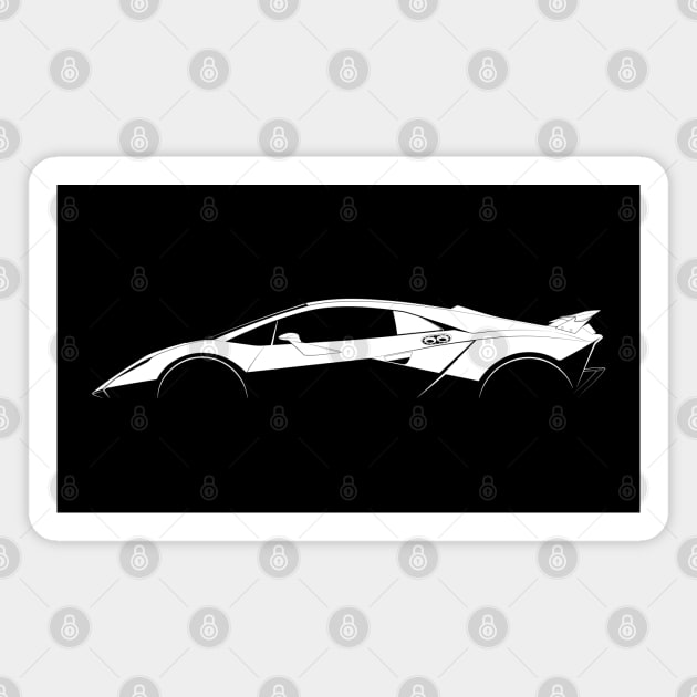 Lamborghini Sesto Elemento Silhouette Magnet by Car-Silhouettes